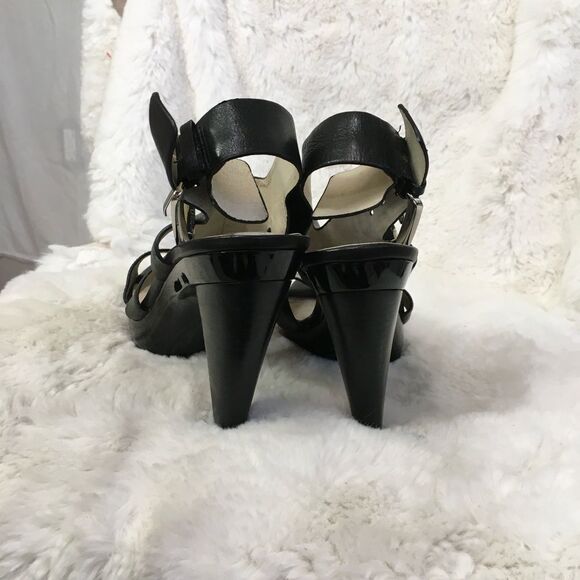 MICHAEL Michael Kors Women’s Carla Platform Leather Sandal Heels Sling Back 10 - Picture 5 of 12
